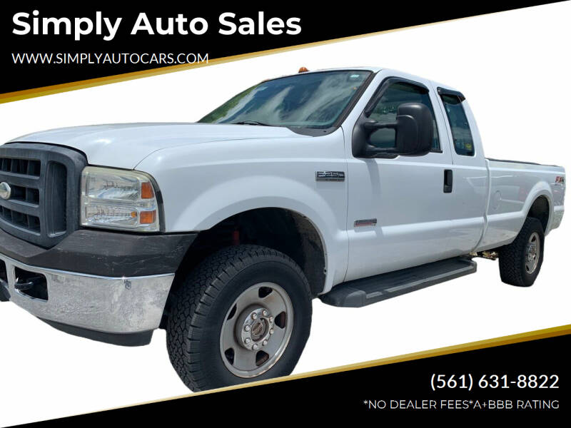 2006 Ford F-250 Super Duty for sale at Simply Auto Sales in Palm Beach Gardens FL