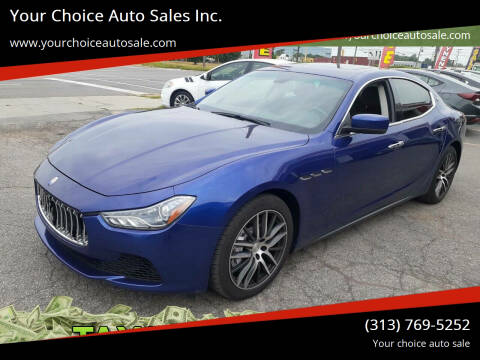 2015 Maserati Ghibli for sale at Your Choice Auto Sales Inc. in Dearborn MI