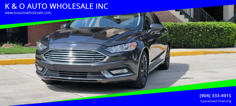 2018 Ford Fusion for sale at K & O AUTO WHOLESALE INC in Jacksonville FL