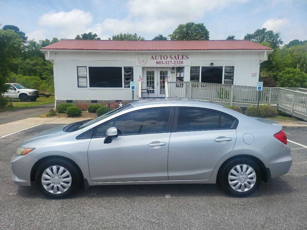 2012 Honda Civic for sale at First Place Auto Sales LLC in Rock Hill, SC