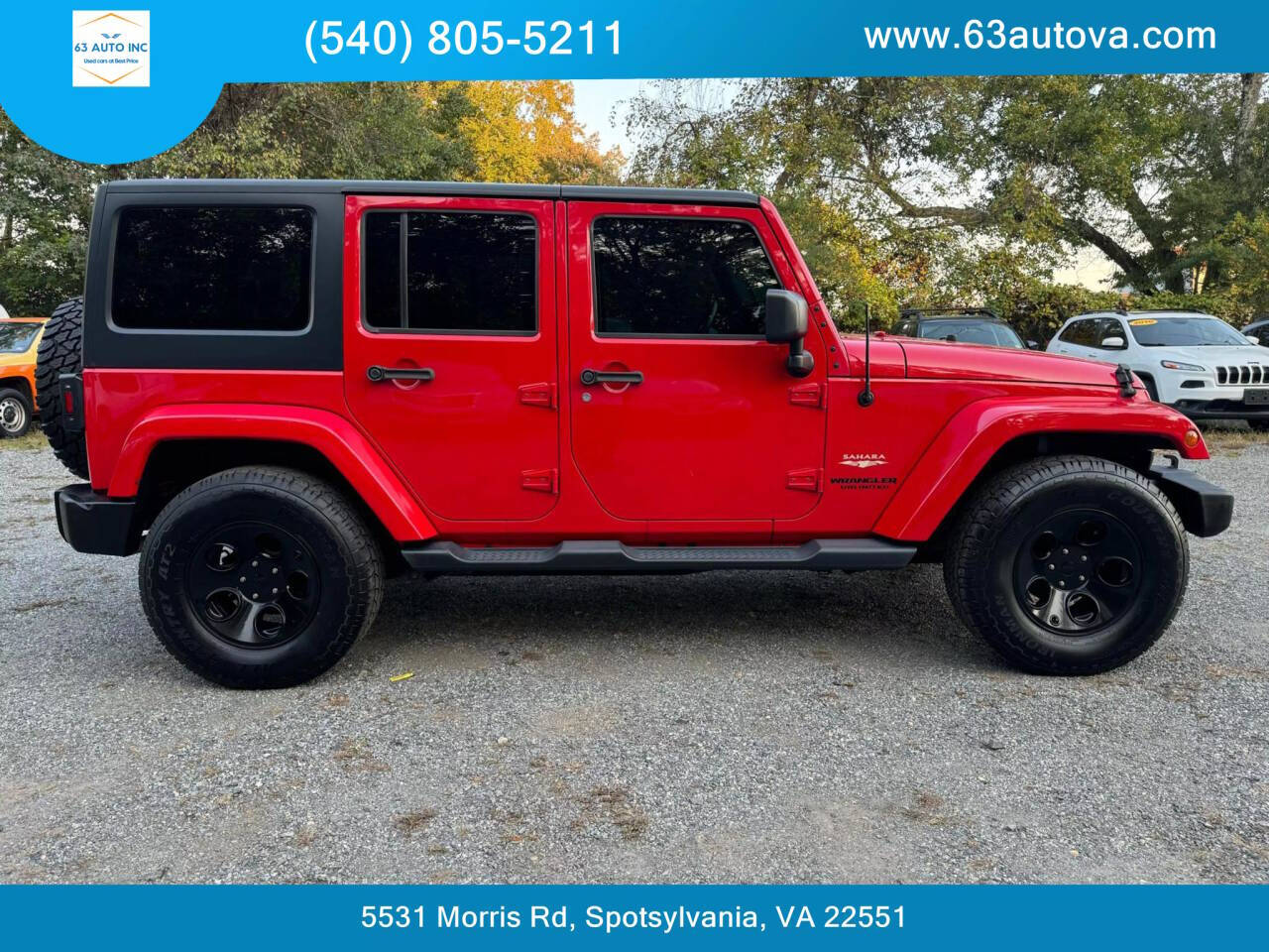 2015 Jeep Wrangler Unlimited for sale at 63 Auto Inc in Spotsylvania, VA