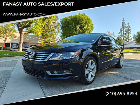 2013 Volkswagen CC for sale at FANASY AUTO SALES/EXPORT in Yorba Linda CA