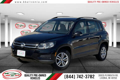 2016 Volkswagen Tiguan for sale at Best Bet Auto in Livonia MI
