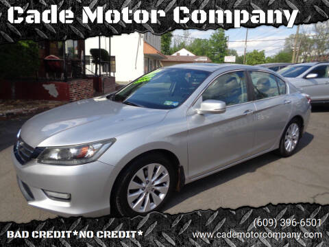 2013 Honda Accord for sale at Cade Motor Company in Lawrence Township NJ
