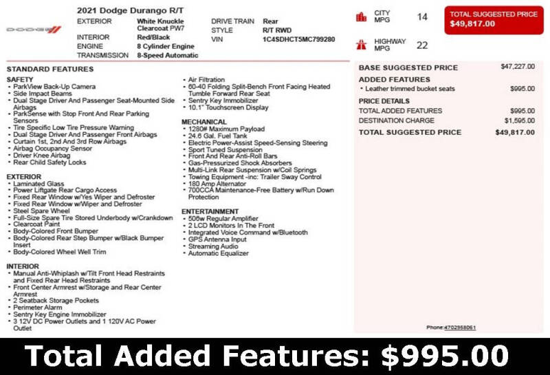 2021 Dodge Durango R/T