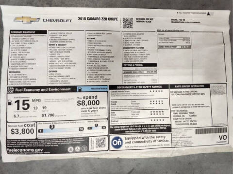 2015 Chevrolet Camaro Z28