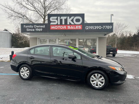 2012 Honda Civic for sale at SITKO MOTOR SALES INC in Cedar Lake IN