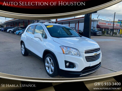 2016 Chevrolet Trax for sale at Auto Selection of Houston in Houston TX