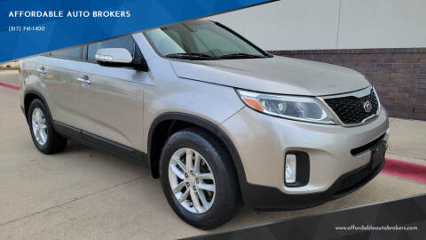 2015 Kia Sorento for sale at AFFORDABLE AUTO BROKERS in Keller TX