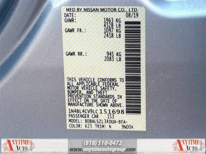 2020 Nissan Altima 2.5 SR