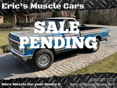 1972 Chevrolet C/K 10 Series for sale at Eric's Muscle Cars in Clarksburg MD
