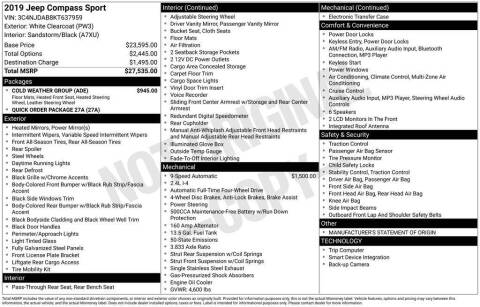 2019 Jeep Compass Sport