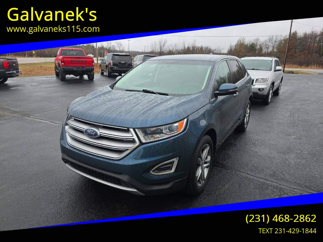 Blue 2016 Ford Edge Titanium AWD Titanium 4dr Crossover 1