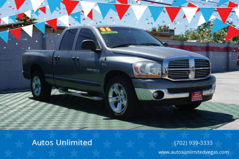 2006 Dodge Ram Pickup 1500 for sale at Autos Unlimited in Las Vegas NV