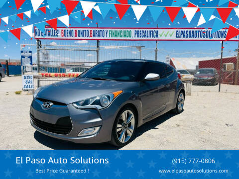 2016 Hyundai Veloster for sale at El Paso Auto Solutions in El Paso TX