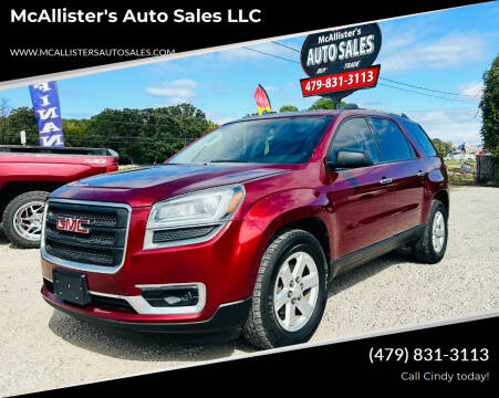 2015 GMC Acadia for sale at McAllister's Auto Sales LLC in Van Buren AR