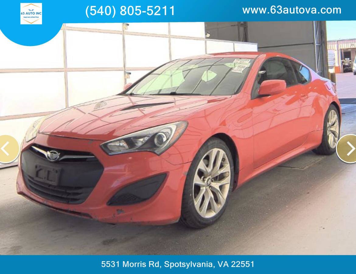 2013 Hyundai Genesis Coupe for sale at 63 Auto Inc in Spotsylvania, VA