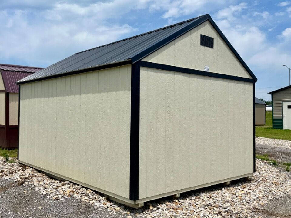 2024 Burnett Affordable Buildings 12x16 Lofted Side Utility for sale at Lakeside Auto RV & Outdoors in Cleveland, OK