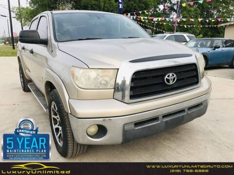 2008 Toyota Tundra for sale at LUXURY UNLIMITED AUTO SALES in San Antonio TX