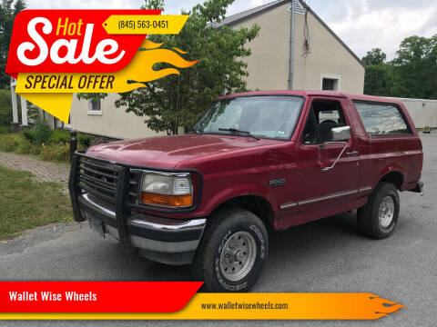 1995 Ford Bronco for sale at Wallet Wise Wheels in Montgomery NY