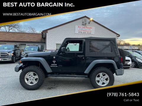 2010 Jeep Wrangler for sale at BEST AUTO BARGAIN inc. in Lowell MA