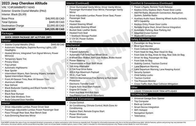 2023 Jeep Cherokee Altitude Lux