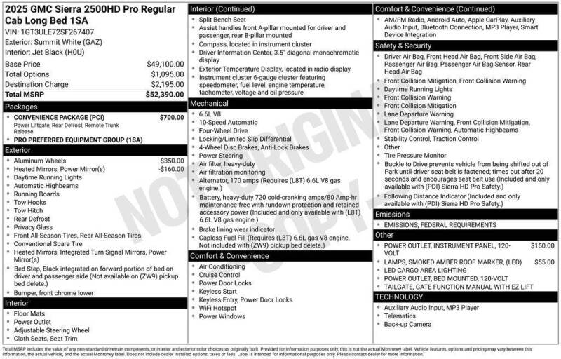 2025 GMC Sierra 2500HD Pro