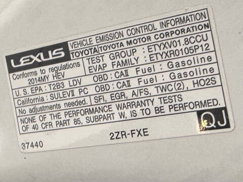 2014 Lexus CT 200h