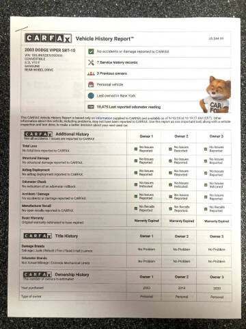 2003 Dodge Viper SRT-10