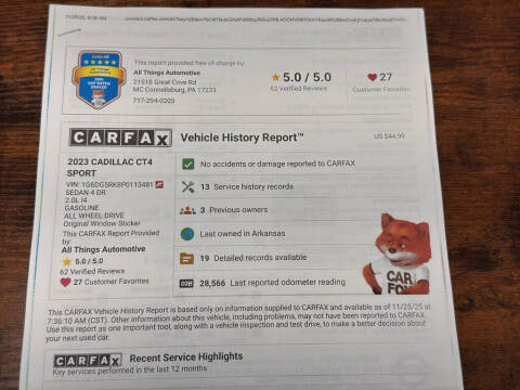 2023 Cadillac CT4 Sport