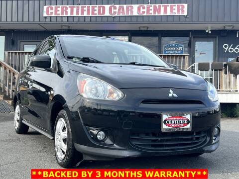 2015 Mitsubishi Mirage for sale at CERTIFIED CAR CENTER in Fairfax VA