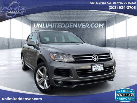 2014 Volkswagen Touareg for sale at Unlimited Auto Sales in Denver CO