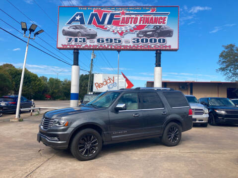 2016 Lincoln Navigator for sale at ANF AUTO FINANCE in Houston TX