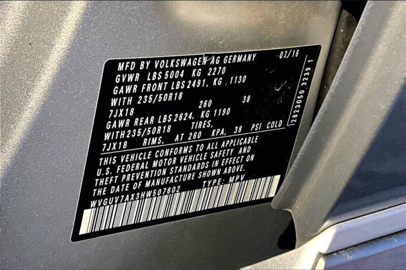 2017 Volkswagen Tiguan 2.0T Sport 4Motion