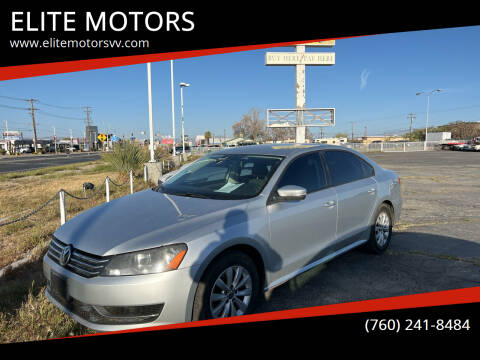 2013 Volkswagen Passat for sale at ELITE MOTORS in Victorville CA