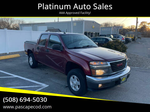 2008 GMC Canyon for sale at Platinum Auto Sales in South Yarmouth MA