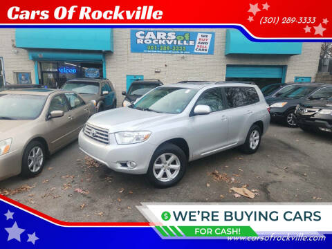 2010 Toyota Highlander for sale at Cars Of Rockville in Rockville MD