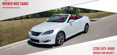 2013 Lexus IS 250C for sale at WICKED NICE CAAAZ in Cape Coral FL
