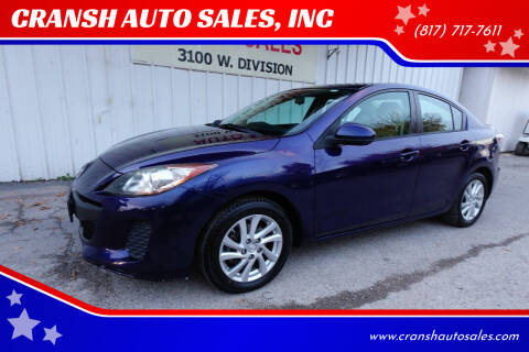 2012 Mazda MAZDA3 for sale at CRANSH AUTO SALES, INC in Arlington TX