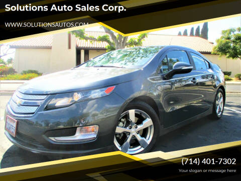 2013 Chevrolet Volt for sale at Solutions Auto Sales Corp. in Orange CA