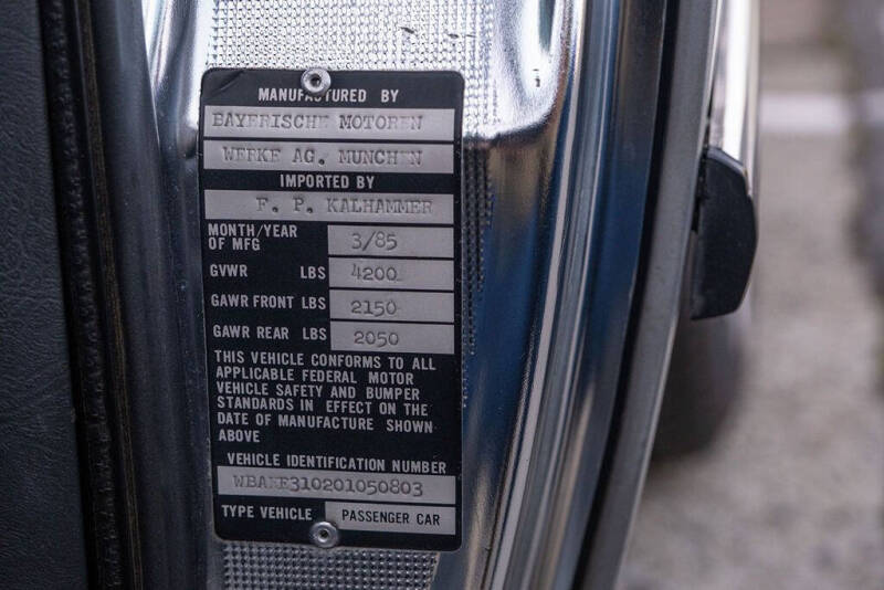 1985 BMW 6 Series 635CSi