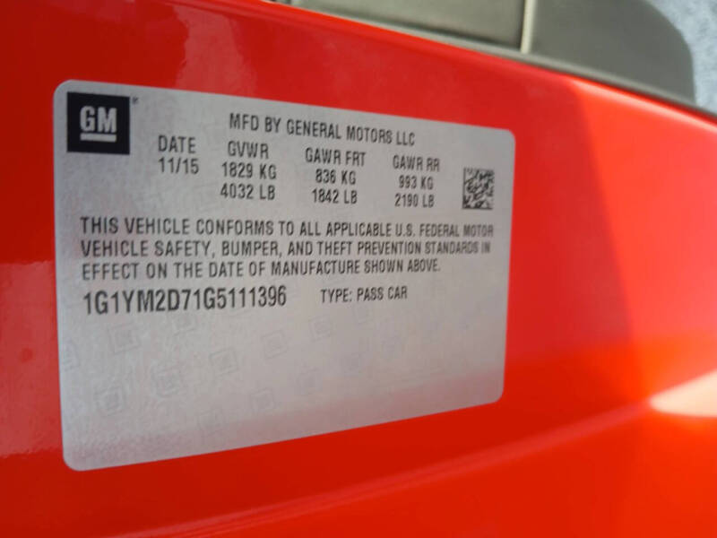 2016 Chevrolet Corvette Stingray Z51