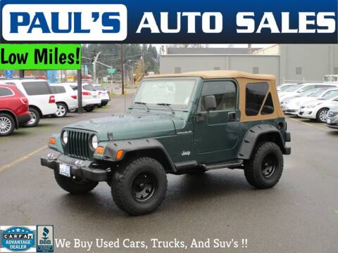 2000 Jeep Wrangler for sale at Paul's Auto Sales in Eugene OR