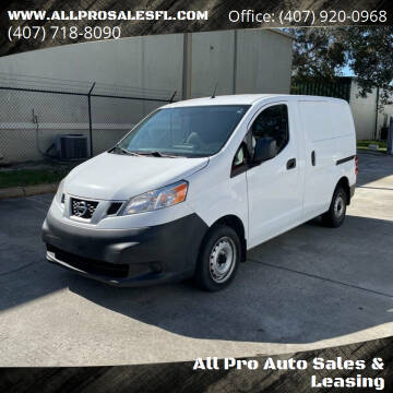 2017 Nissan NV200 for sale at All Pro Auto Sales & Leasing in Orlando FL