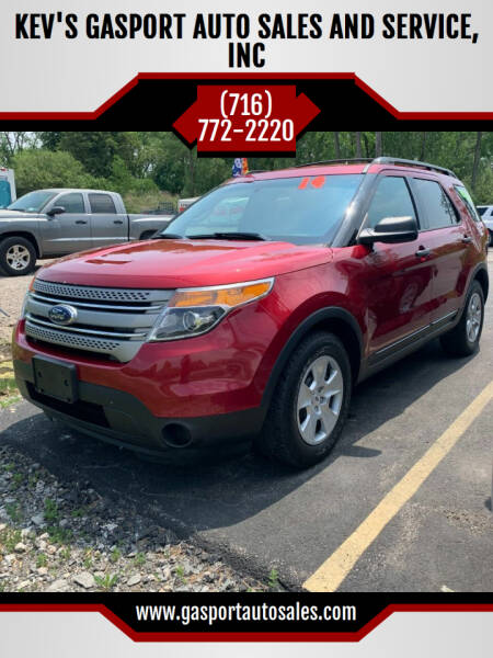 2014 Ford Explorer for sale at KEV'S GASPORT AUTO SALES AND SERVICE, INC in Gasport NY