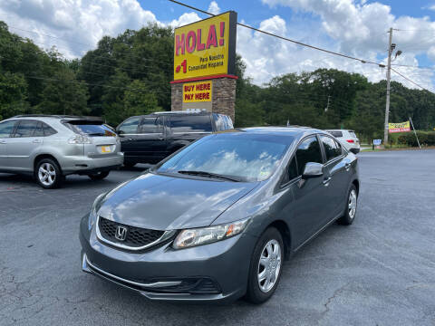 2013 Honda Civic for sale at No Full Coverage Auto Sales in Austell GA