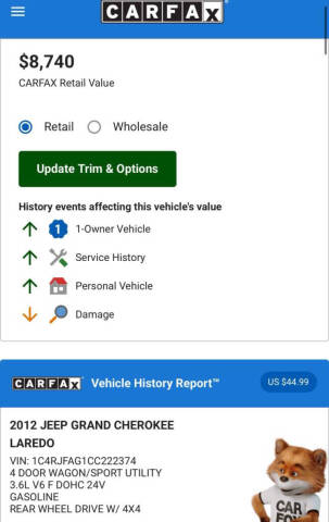 2012 Jeep Grand Cherokee Laredo