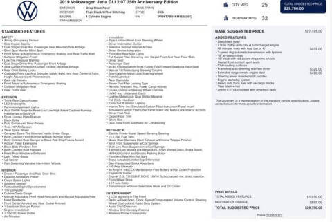 2019 Volkswagen Jetta GLI 35th Anniversary Edition