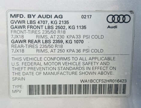 2017 Audi Q3 2.0T Premium