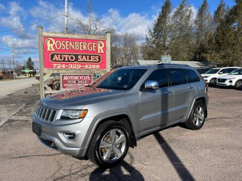 2016 Jeep Grand Cherokee for sale at Rosenberger Auto Sales LLC in Markleysburg PA